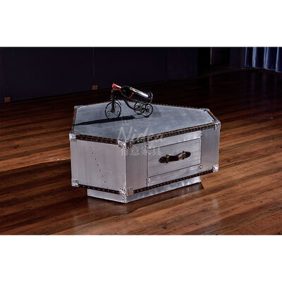 Mesas de centro de aluminio estilo retro industrial americano, muebles hechos a mano duraderos para el hogar, sala de estar