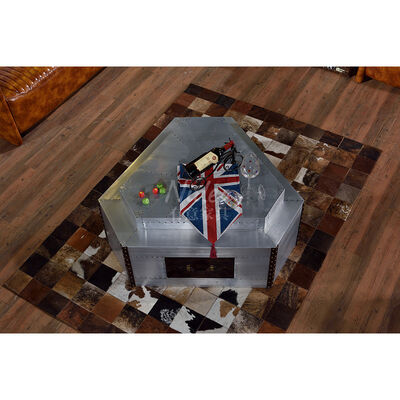 Tablas de café de aluminio de estilo industrial retro americano hechas a mano Muebles antiguos duraderos para el hogar Bar Villa Hotel